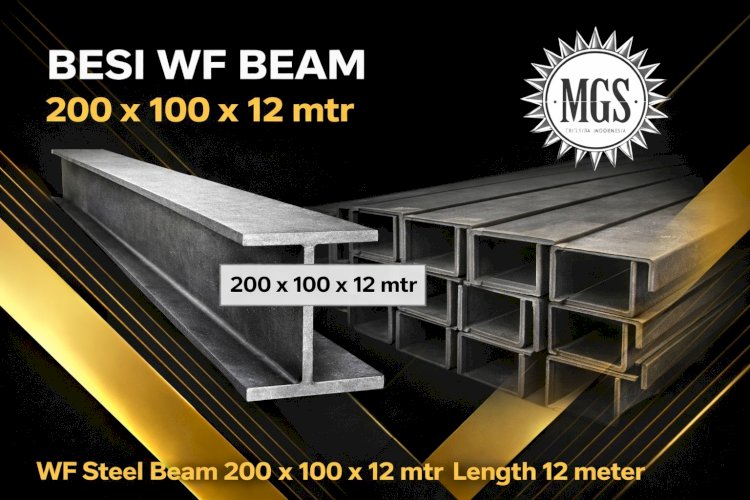 Besi WF Beam 200 x 100 x 12 mtr